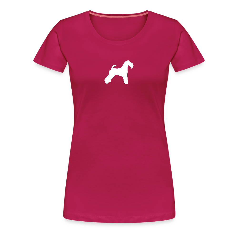 Kerry Blue Terrier-Silhouette | Women’s Premium T-Shirt - dunkles Pink