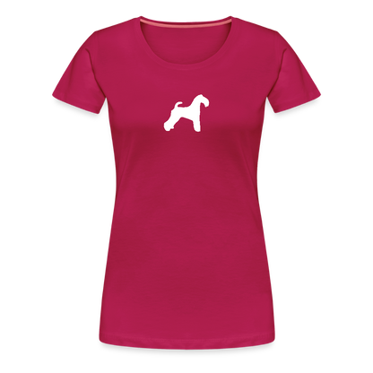 Kerry Blue Terrier-Silhouette | Women’s Premium T-Shirt - dunkles Pink