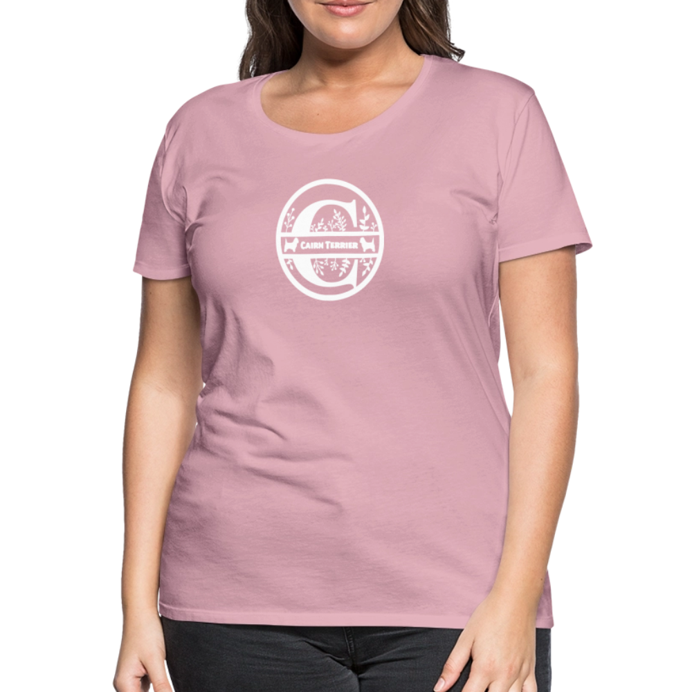 Women’s Premium T-Shirt - Cairn Terrier - Monogramm - Hellrosa