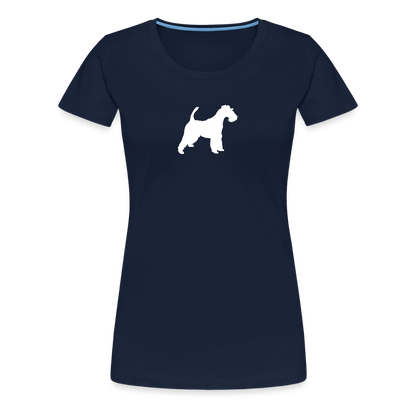 Foxterrier-Silhouette | Women’s Premium T-Shirt - Navy