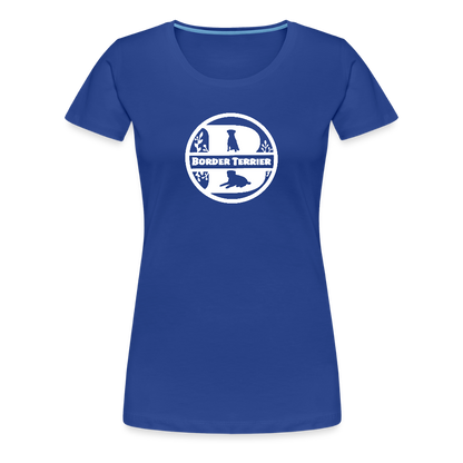 Women’s Premium T-Shirt - Border Terrier - Monogramm - Königsblau