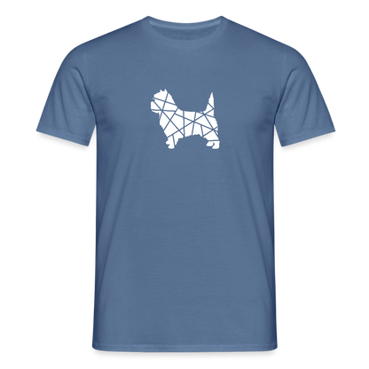 Cairn Terrier geometrisch | Männer T-Shirt - Taubenblau 