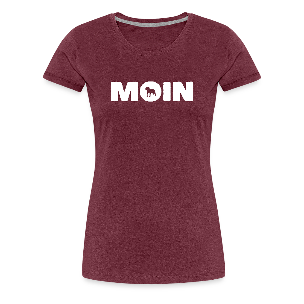 Women’s Premium T-Shirt - Staffordshire Bull Terrier - Moin - Bordeauxrot meliert
