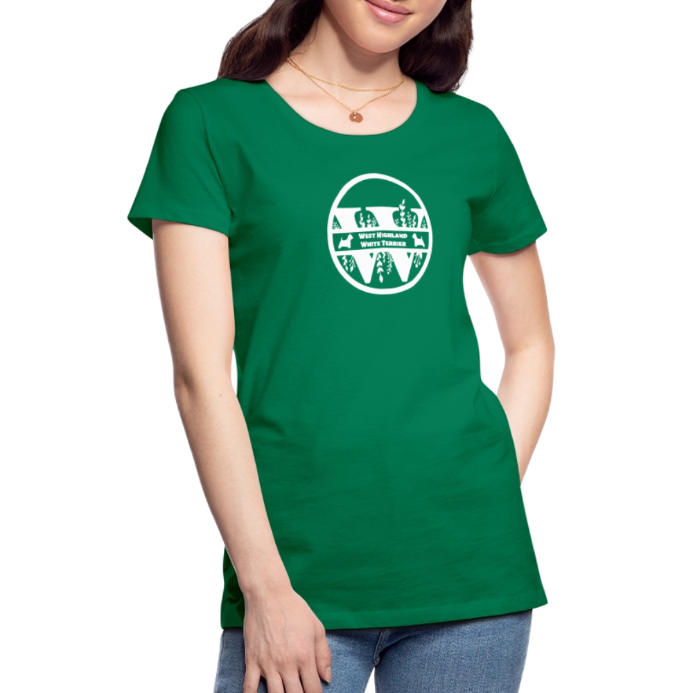 Women’s Premium T-Shirt - West Highland White Terrier - Monogramm - Kelly Green
