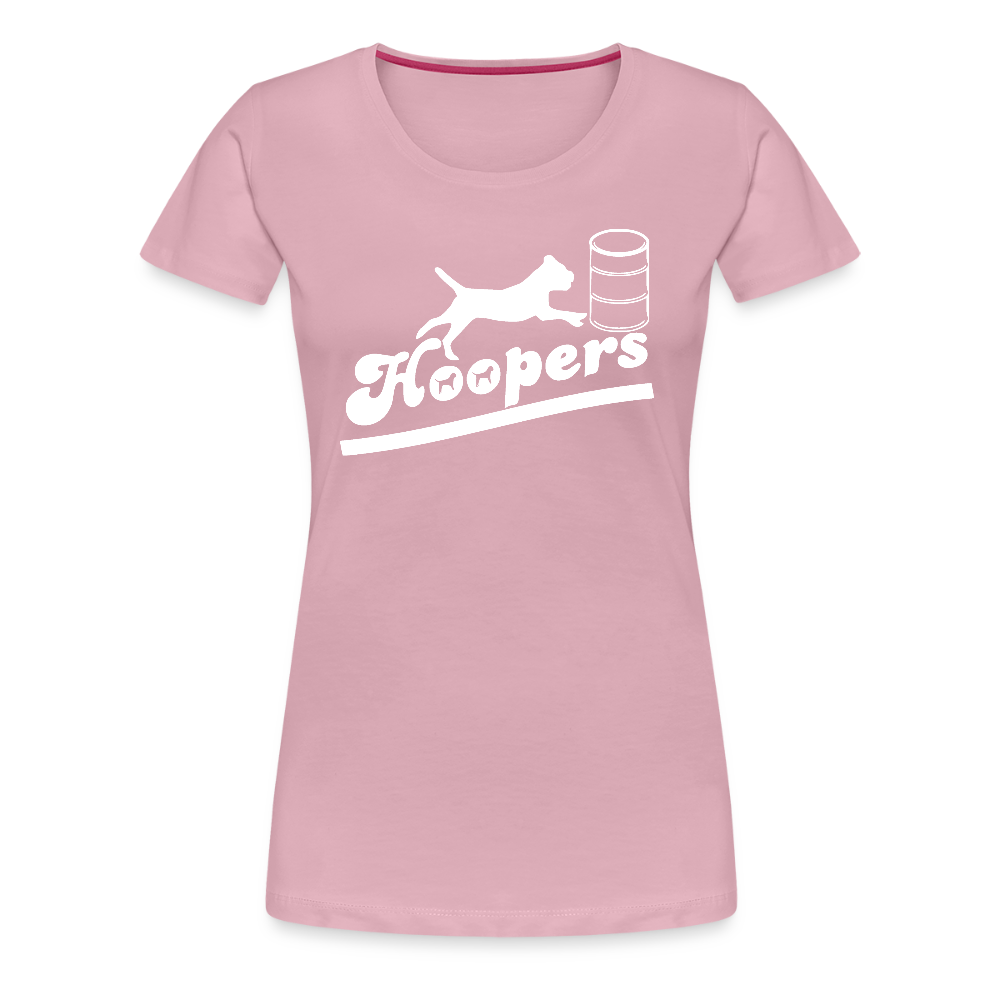 Women’s Premium T-Shirt - Hoopers mit Border Terrier - Hellrosa