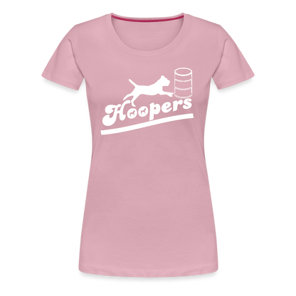Women’s Premium T-Shirt - Hoopers mit Border Terrier - Hellrosa