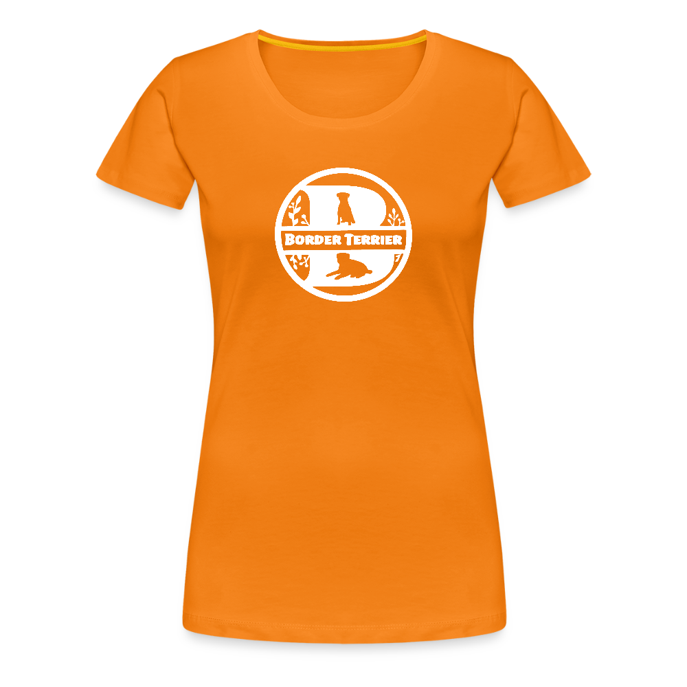 Women’s Premium T-Shirt - Border Terrier - Monogramm - Orange