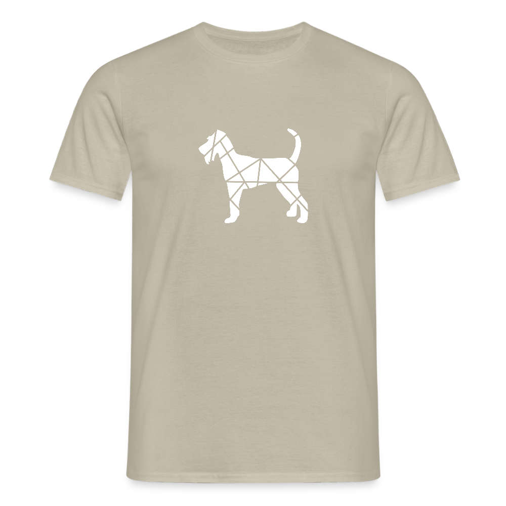 Irish Terrier geometrisch | Männer T-Shirt - Sandbeige