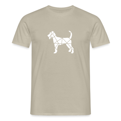 Irish Terrier geometrisch | Männer T-Shirt - Sandbeige