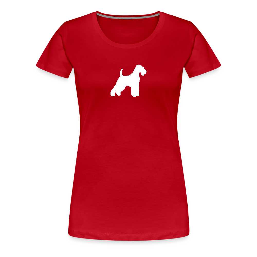 Welsh Terrier-Silhouette | Women’s Premium T-Shirt - Rot