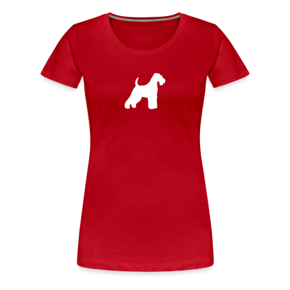 Welsh Terrier-Silhouette | Women’s Premium T-Shirt - Rot