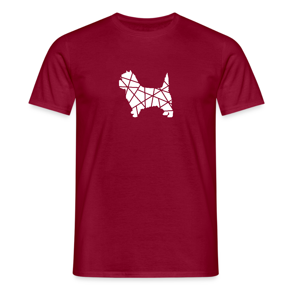 Cairn Terrier geometrisch | Männer T-Shirt - Ziegelrot