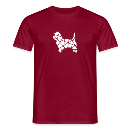 Cairn Terrier geometrisch | Männer T-Shirt - Ziegelrot
