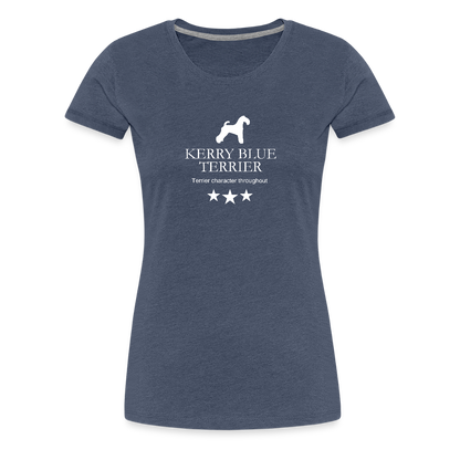 Women’s Premium T-Shirt - Kerry Blue Terrier - Terrier character throughout... - Blau meliert