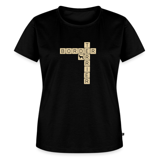 Border Terrier - Scrabble | Women’s Premium T-Shirt - Schwarz