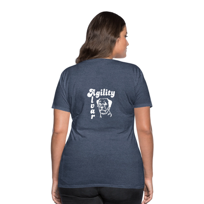 Border Terrier Agility | Women’s Premium T-Shirt - Blau meliert