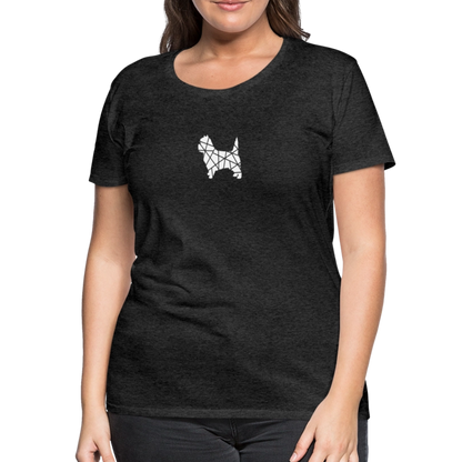 Women’s Premium T-Shirt - Cairn Terrier geometrisch - Anthrazit