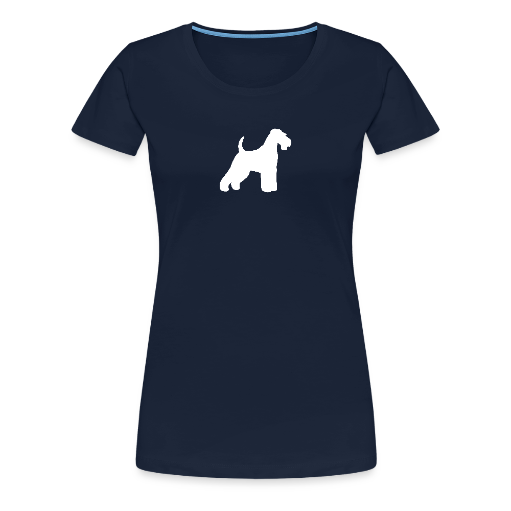 Welsh Terrier-Silhouette | Women’s Premium T-Shirt - Navy