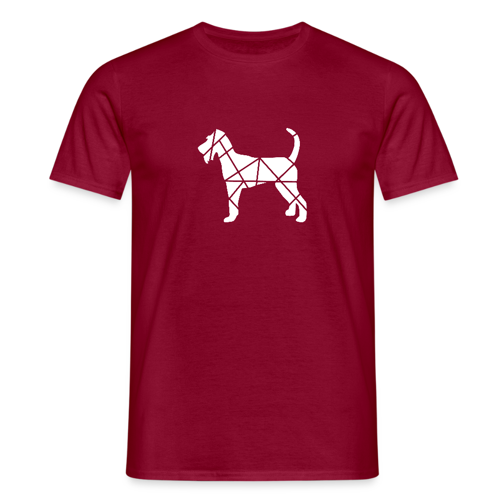 Irish Terrier geometrisch | Männer T-Shirt - Ziegelrot