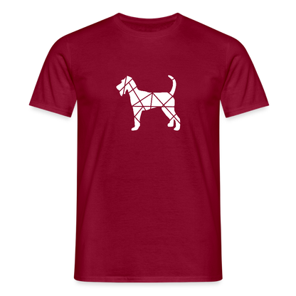 Irish Terrier geometrisch | Männer T-Shirt - Ziegelrot