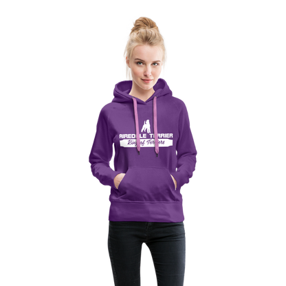 Frauen Premium Hoodie - Airedale Terrier - King of terriers... - Purple