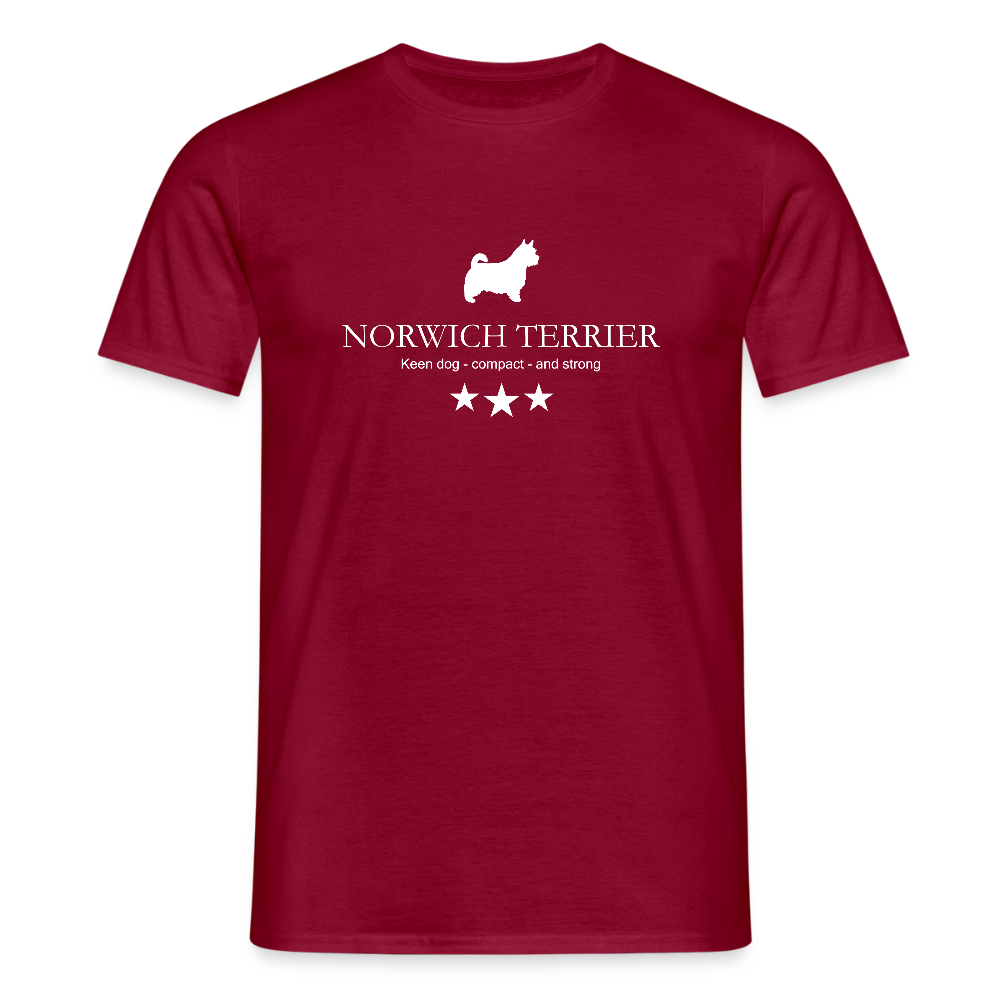 Norwich Terrier - Keen dog, compact and strong... | Männer T-Shirt - Ziegelrot