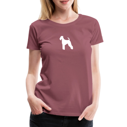 Women’s Premium T-Shirt - Airedale Terrier-Silhouette - Malve
