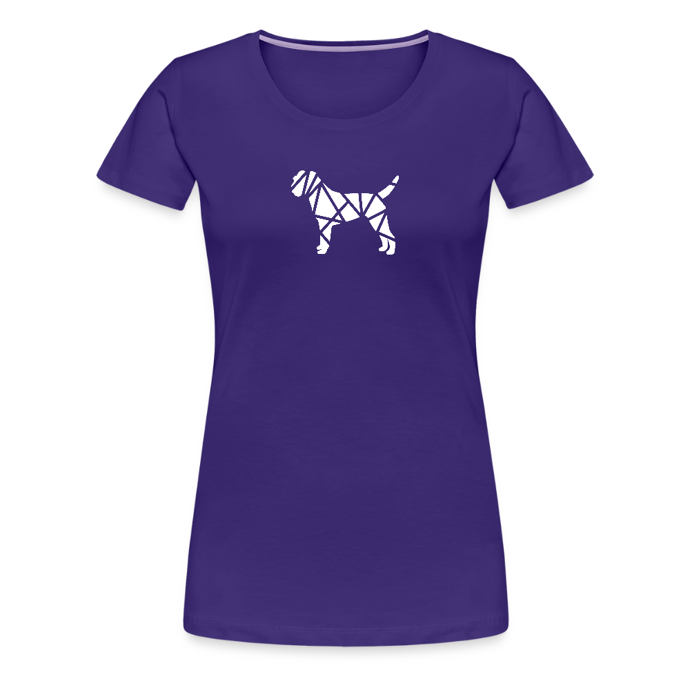 Women’s Premium T-Shirt - Border Terrier geometrisch - Lila