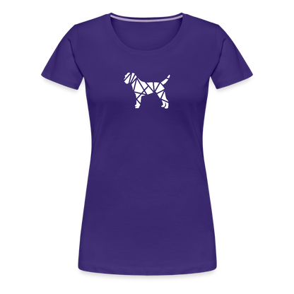 Women’s Premium T-Shirt - Border Terrier geometrisch - Lila
