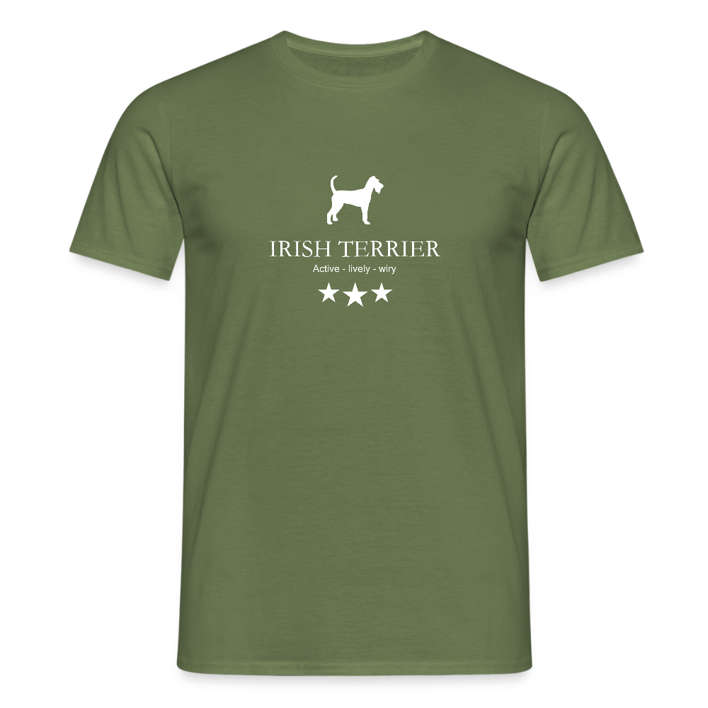 Männer Premium T-Shirt - Irish Terrier - Active, lively, wiry... - Militärgrün