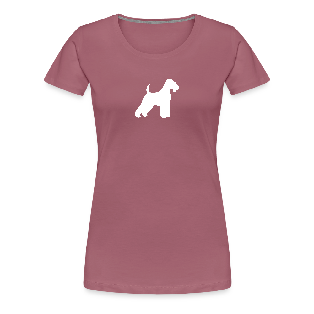 Welsh Terrier-Silhouette | Women’s Premium T-Shirt - Malve