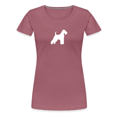 Welsh Terrier-Silhouette | Women’s Premium T-Shirt - Malve