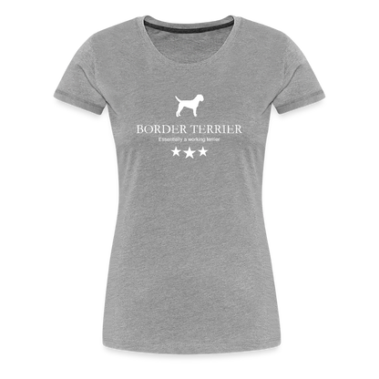 Women’s Premium T-Shirt - Border Terrier - Essentially a working terrier... - Grau meliert