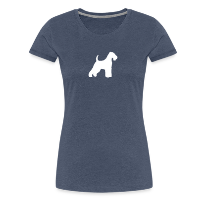 Welsh Terrier-Silhouette | Women’s Premium T-Shirt - Blau meliert