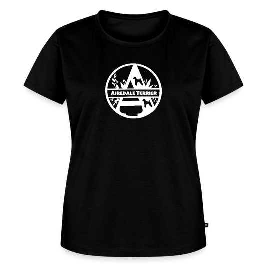 Women’s Premium T-Shirt - Airedale Terrier - Monogramm - Schwarz