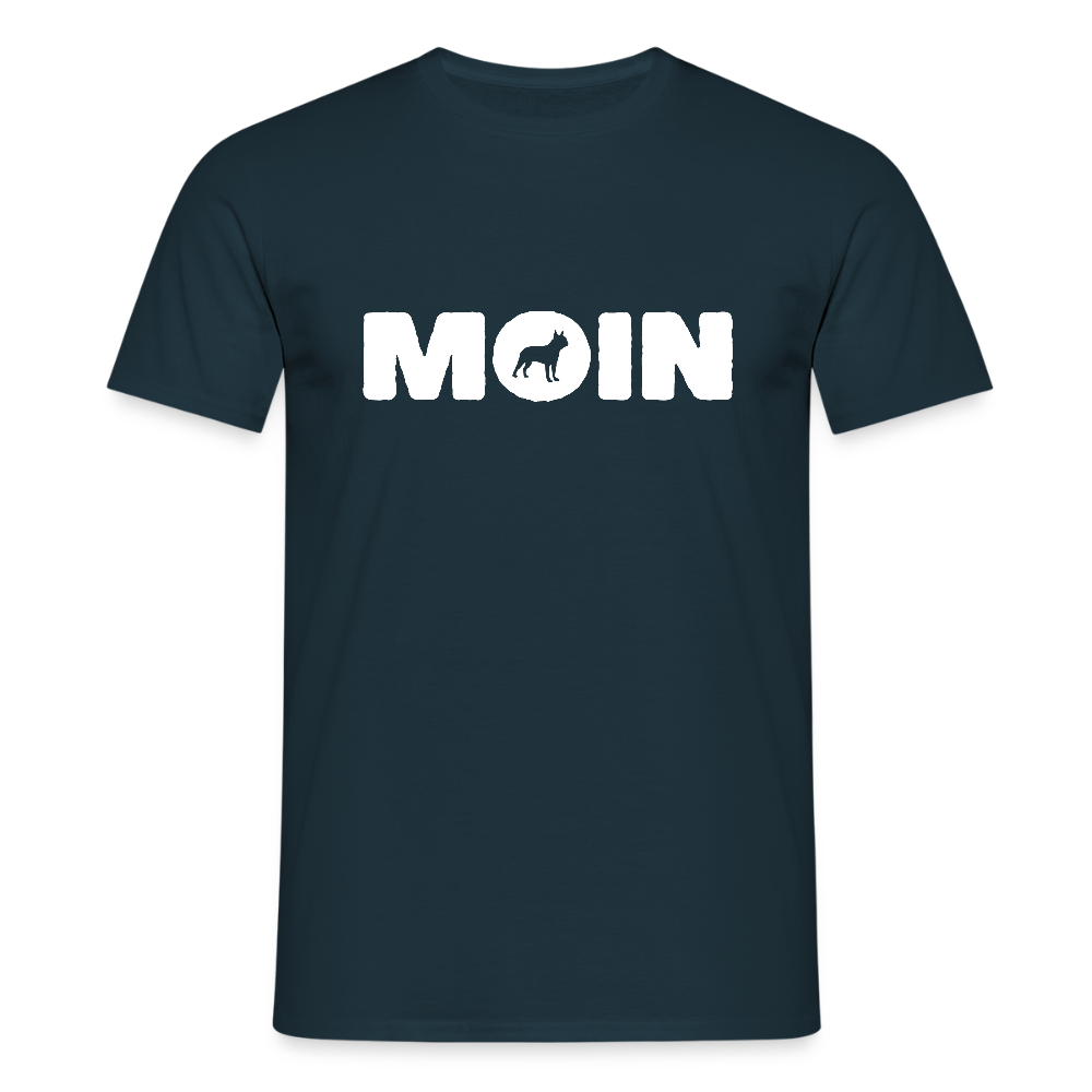Boston Terrier - Moin | Männer T-Shirt - Navy