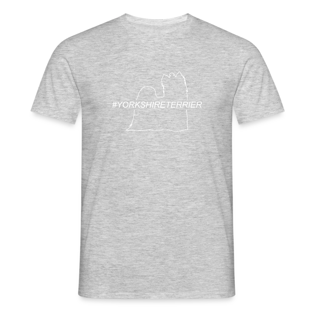 Yorkshire Terrier - Hashtag | Männer T-Shirt - Grau meliert