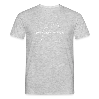 Yorkshire Terrier - Hashtag | Männer T-Shirt - Grau meliert