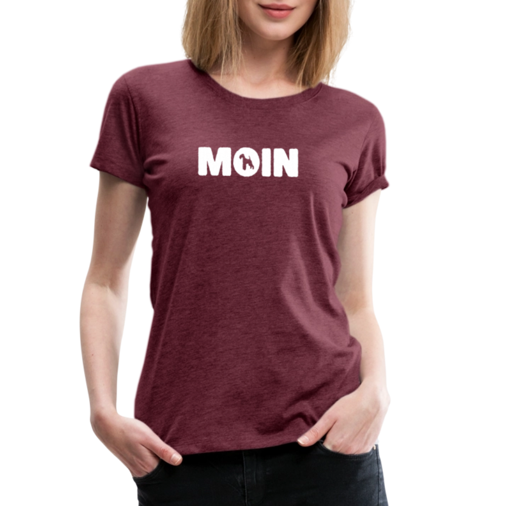 Women’s Premium T-Shirt - Lakeland Terrier - Moin - Bordeauxrot meliert