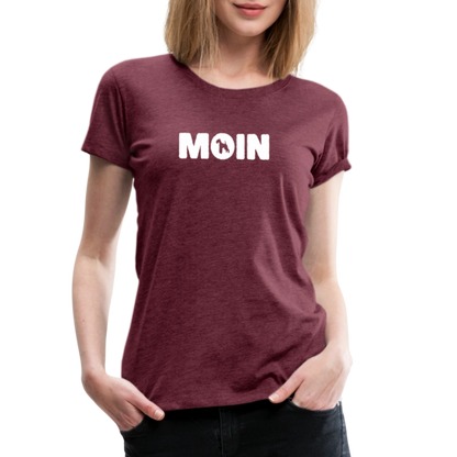 Women’s Premium T-Shirt - Lakeland Terrier - Moin - Bordeauxrot meliert