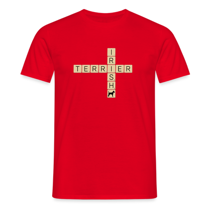 Irish Terrier - Scrabble | Männer T-Shirt - Rot