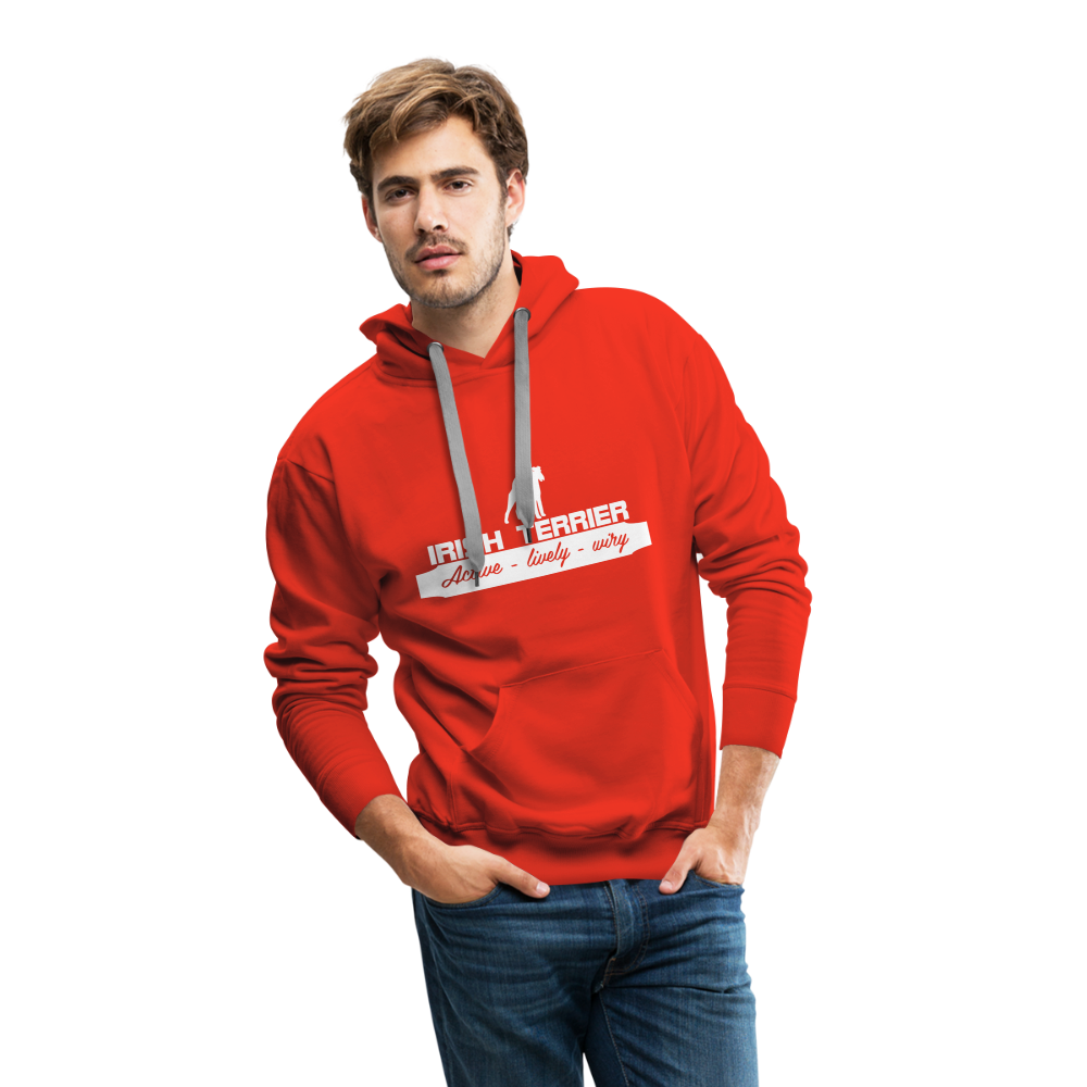 Irish Terrier - Active, lively, wiry... | Men’s Premium Hoodie - Rot