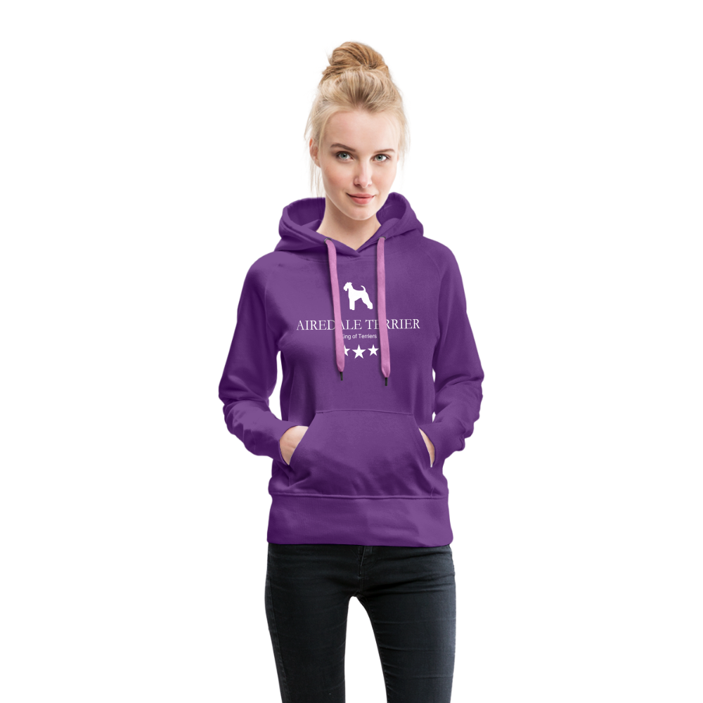 Frauen Premium Hoodie - Airedale Terrier - King of terriers... - Purple