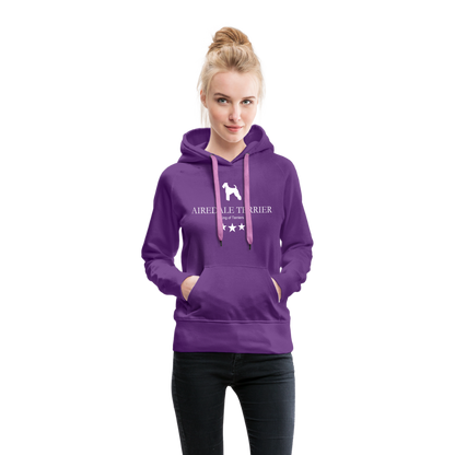 Frauen Premium Hoodie - Airedale Terrier - King of terriers... - Purple