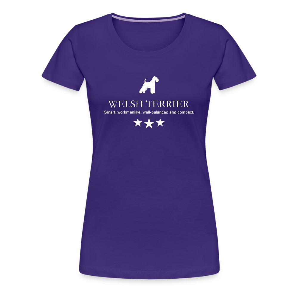 Women’s Premium T-Shirt - Welsh Terrier - Smart, workmanlike, well-balanced and compact... - Lila