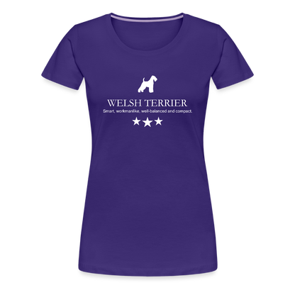 Women’s Premium T-Shirt - Welsh Terrier - Smart, workmanlike, well-balanced and compact... - Lila