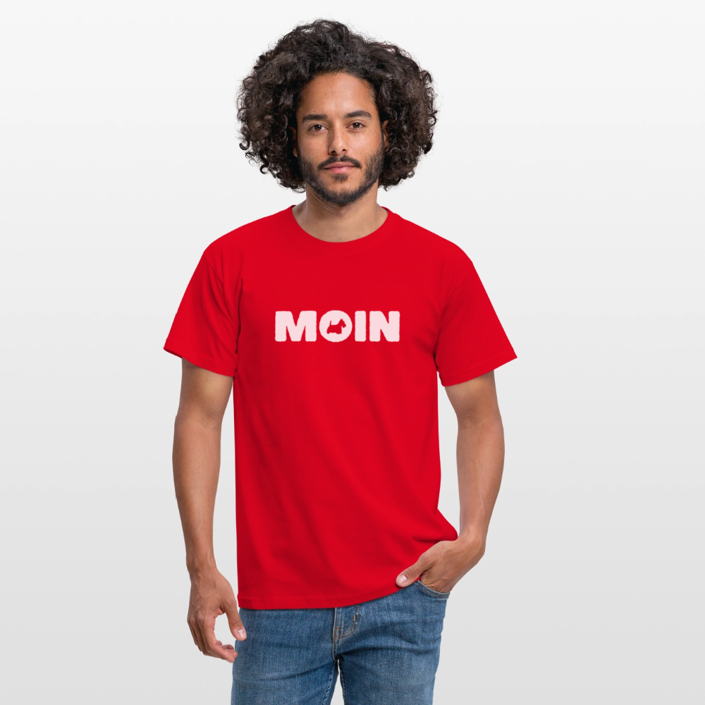Scottish Terrier - Moin | Männer T-Shirt - Rot