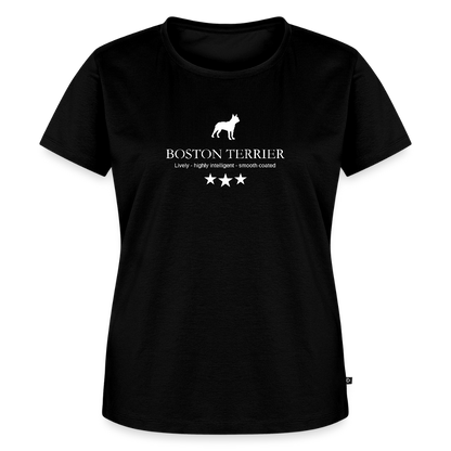 Women’s Premium T-Shirt - Boston Terrier - Lively, highly intelligent, smooth coated... - Schwarz