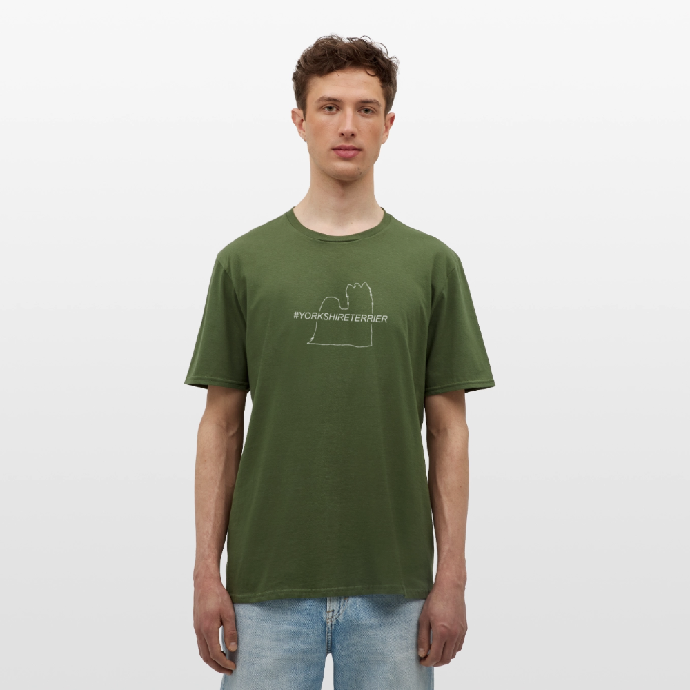 Yorkshire Terrier - Hashtag | Männer T-Shirt - Militärgrün
