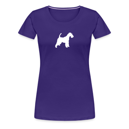 Foxterrier-Silhouette | Women’s Premium T-Shirt - Lila
